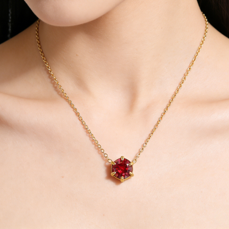 1.0 Carat Stainless Steel Moissanite Necklace